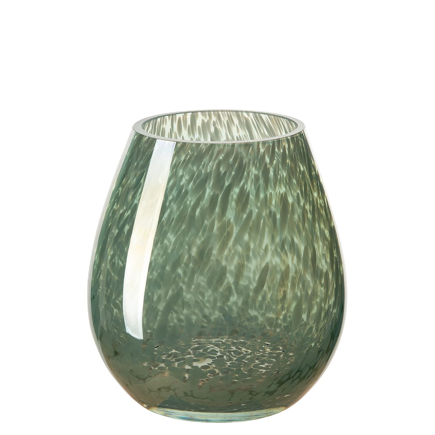 Vase "Dena" In Grün - H. 17 Cm - D. 16 Cm 3 Vase "Dena" In Grün - H. 17 Cm - D. 16 Cm