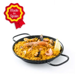Paella Pfanne Emailliert In Schwarz - D: 38cm -Allgemeiner Haushaltswarenladen gaumenkick paella pfanne emailliert in schwarz d 38cm 3