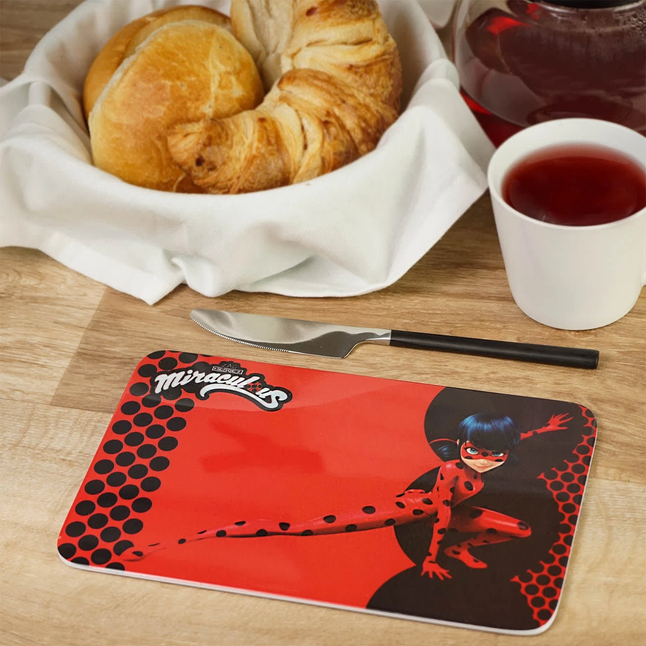 Frühstücksbrettchen Miraculous Ladybug In Rot - 23,5 X 14,5 Cm 4 Frühstücksbrettchen Miraculous Ladybug In Rot - 23,5 X 14,5 Cm – Bild 2