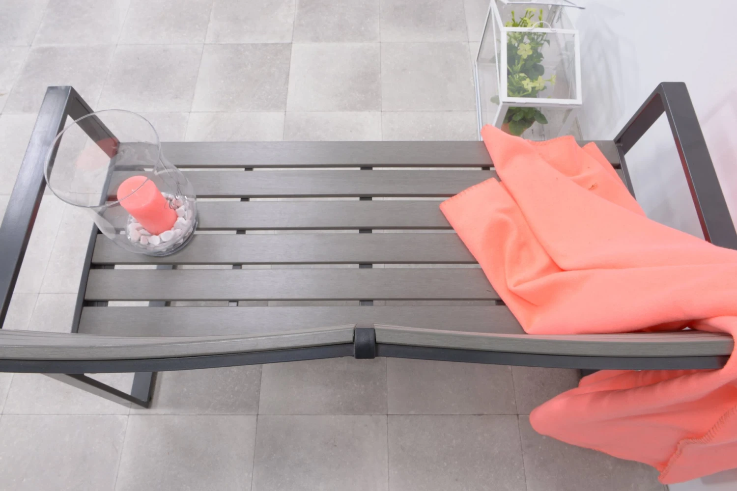 Gartenbank DETROIT Aluminiumgestell M. Polywood In Farbe Carbon-Grey 5 Gartenbank DETROIT Aluminiumgestell M. Polywood In Farbe Carbon-Grey – Bild 3