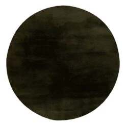 Runder Hochflor-Teppich HEAVEN In Dunkelgrün
