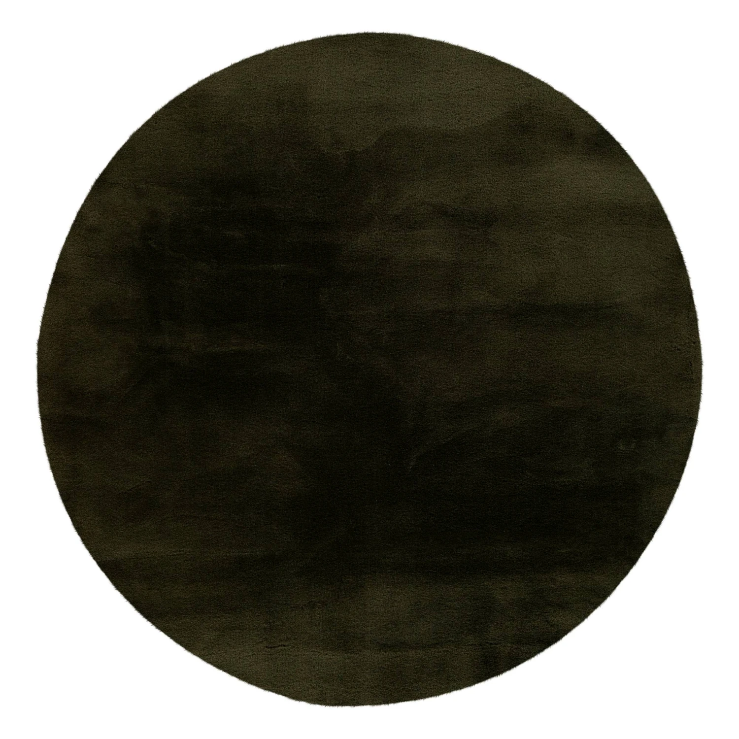 Runder Hochflor-Teppich HEAVEN In Dunkelgrün 3 Runder Hochflor-Teppich HEAVEN In Dunkelgrün