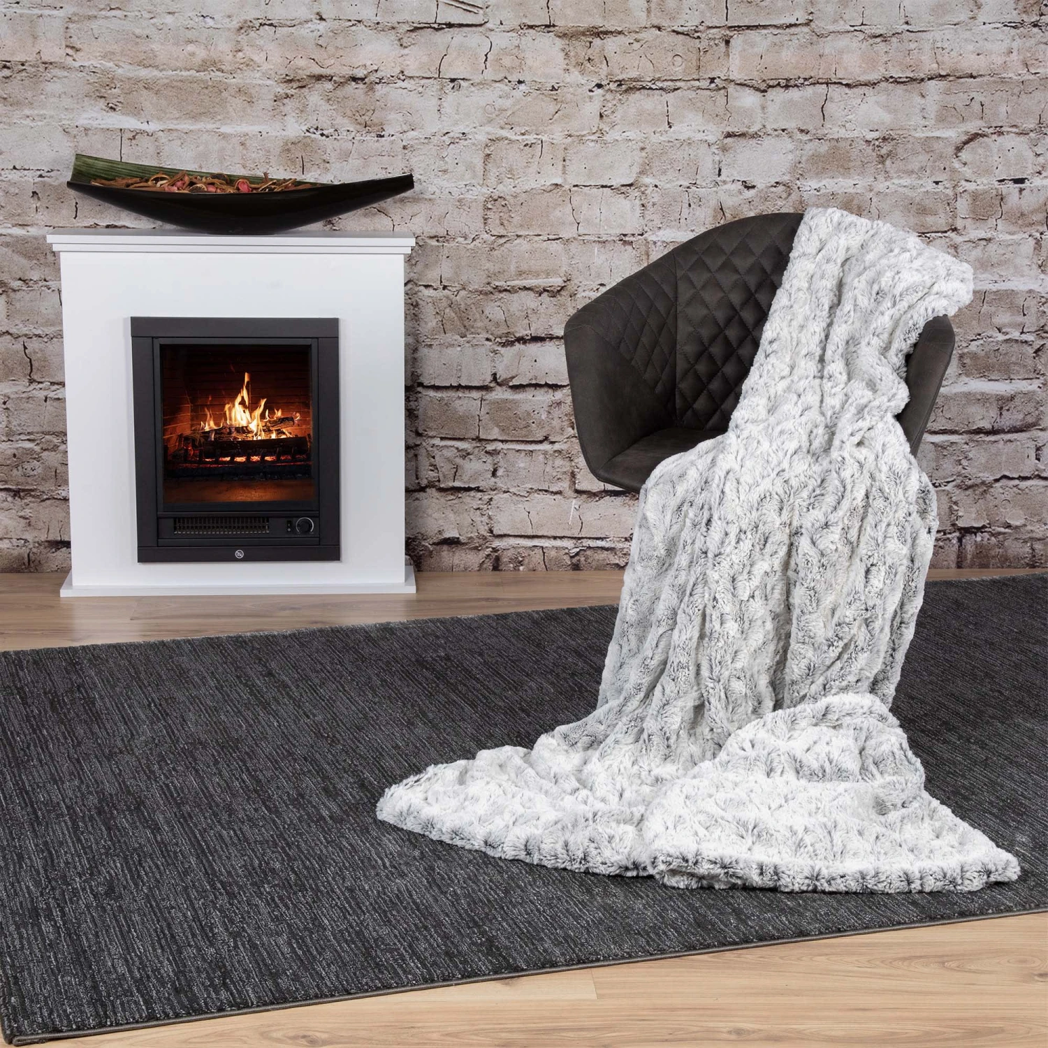 Superweiche Kuscheldecke SMOOTH In Black (schwarz) 4 Superweiche Kuscheldecke SMOOTH In Black (schwarz) – Bild 2