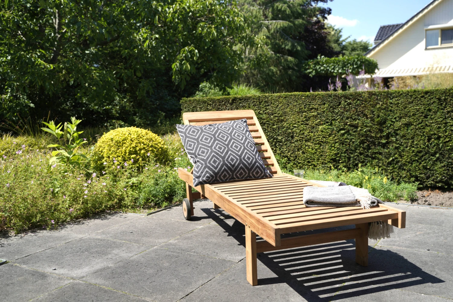 Teakholz Gartenliege ROME In Natur 6 Teakholz Gartenliege ROME In Natur – Bild 4