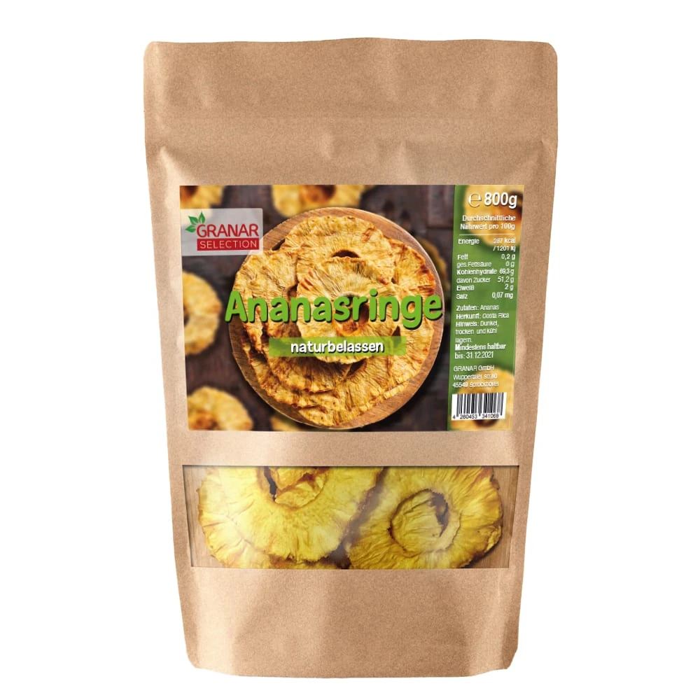 500g Ananas Ringe - Sonnengetrocknet Ohne Zusätze 3 500g Ananas Ringe - Sonnengetrocknet Ohne Zusätze