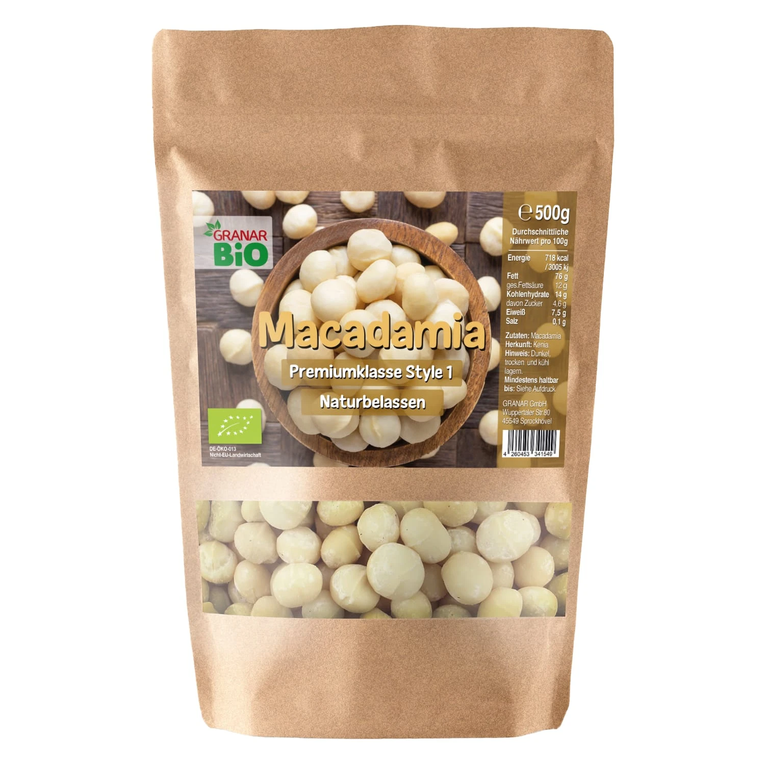 500g Bio Macadamia Kerne Style 1 - Naturbelassen 3 500g Bio Macadamia Kerne Style 1 - Naturbelassen