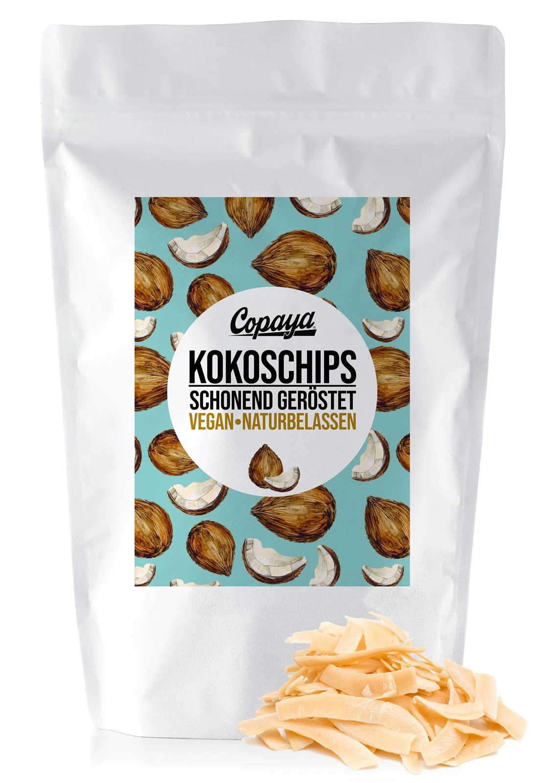 Bio Kokoschips, Geröstet & Ungesüßt, 750g 3 Bio Kokoschips, Geröstet & Ungesüßt, 750g