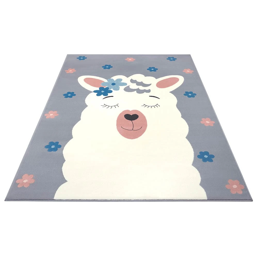 Kinderteppich Kurzflor Alpaca Charly Grau 5 Kinderteppich Kurzflor Alpaca Charly Grau – Bild 3