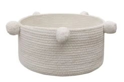 Korb "Bobble" In Elfenbein - 30x30x15 Cm