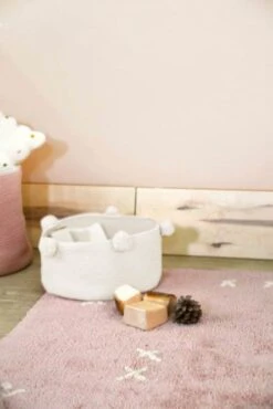 Korb "Bobble" In Elfenbein - 30x30x15 Cm -Allgemeiner Haushaltswarenladen happy decor kids korb bobble in elfenbein 30x30x15 cm 5