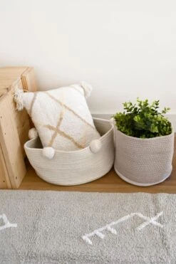 Korb "Bobble" In Elfenbein - 30x30x15 Cm -Allgemeiner Haushaltswarenladen happy decor kids korb bobble in elfenbein 30x30x15 cm 6