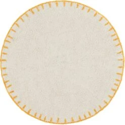 Teppich "Sky Shades" In Beige/Gelb - Ø 120 Cm