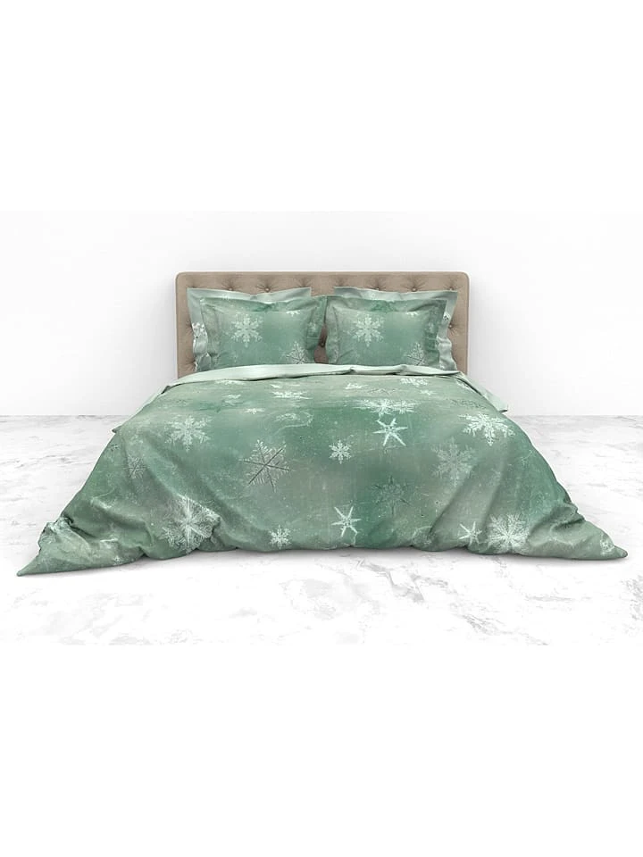 Twill-Bettwäsche-Set "Beyla" In Grün 4 Twill-Bettwäsche-Set "Beyla" In Grün – Bild 2