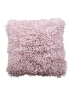 Kissen Mit Schaffell In Rosa