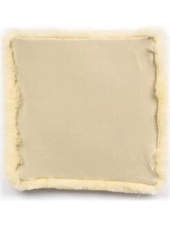 Sitzkissen Mit Merinofell In Gelb -Allgemeiner Haushaltswarenladen hofbrucker sitzkissen mit merinofell in gelb 2