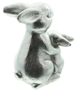 Figuren "Hasenmutter Mit Kind" 21cm In Silber 8 Figuren "Hasenmutter Mit Kind" 21cm In Silber -Allgemeiner Haushaltswarenladen homeliving figuren hasenmutter mit kind 21cm in silber 2
