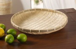 Spar-Set 2x Bambus-Schale "Groß", 35 X 6 Cm In Beige