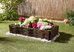 Spar-Set 2x Beetbegrenzung "Weidenzaun", 100 X 20 X 40 Cm, GH 40 Cm In Braun