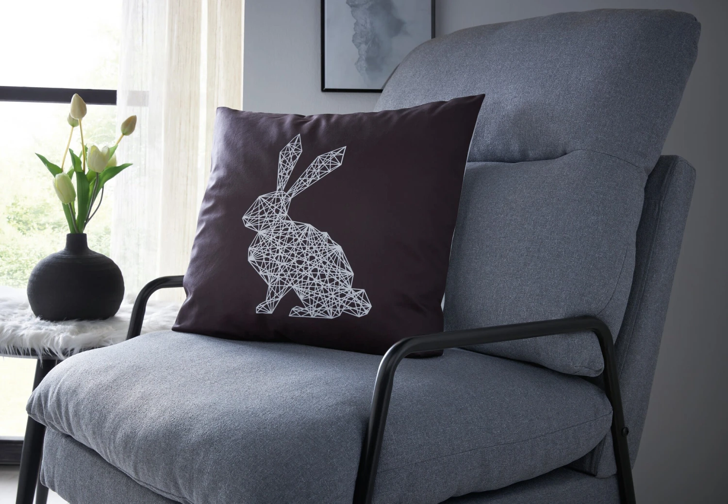 Spar-Set 2x Kissenhülle "Polygon", 45 X 45 Cm In Schwarz 4 Spar-Set 2x Kissenhülle "Polygon", 45 X 45 Cm In Schwarz – Bild 2