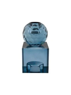 Kerzenhalter In Blau - (B)6 X (H)11,5 X (T)6 Cm -Allgemeiner Haushaltswarenladen house nordic kerzenhalter in blau b 6 x h 11 5 x t 6 cm 1