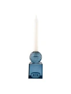 Kerzenhalter In Blau - (B)6 X (H)11,5 X (T)6 Cm -Allgemeiner Haushaltswarenladen house nordic kerzenhalter in blau b 6 x h 11 5 x t 6 cm 3