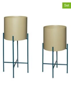 2er-Set: Blumentöpfe "Airy" In Beige