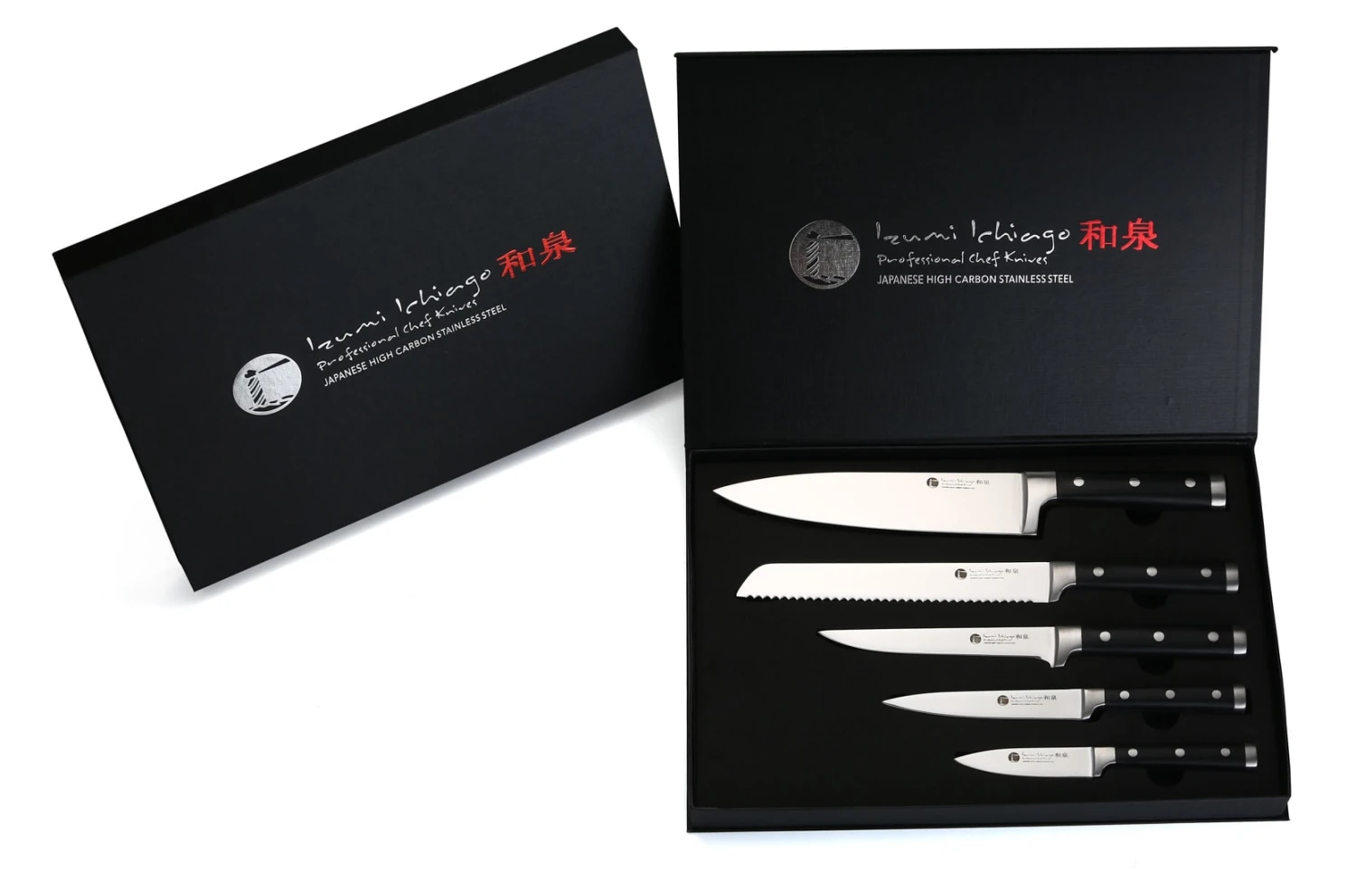 IZUMI ICHIAGO - 5-tlg. Kochmesser-Set Aus Japanese High Carbon Stainless Steel 3 IZUMI ICHIAGO - 5-tlg. Kochmesser-Set Aus Japanese High Carbon Stainless Steel