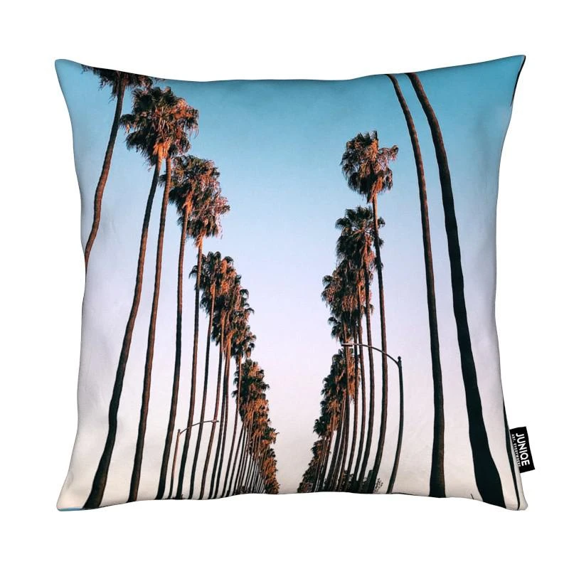 Kissen "Wanna Be In LA By @samfn" In Blau & Türkis 3 Kissen "Wanna Be In LA By @samfn" In Blau & Türkis