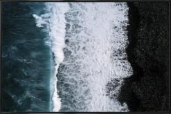 Poster In Kunststoffrahmen "Abstract Aerial By @regnumsaturni" In Blau & Schwarz