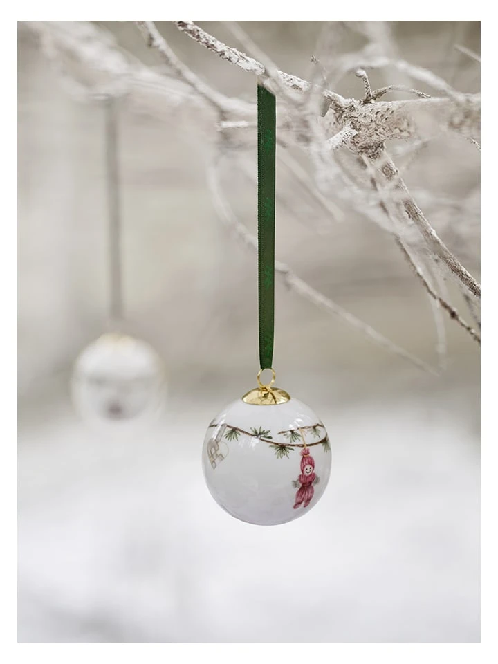 Christbaumkugel "Hammershøi 2021" In Weiß/ Bunt - Ø 6 Cm 7 Christbaumkugel "Hammershøi 2021" In Weiß/ Bunt - Ø 6 Cm – Bild 5