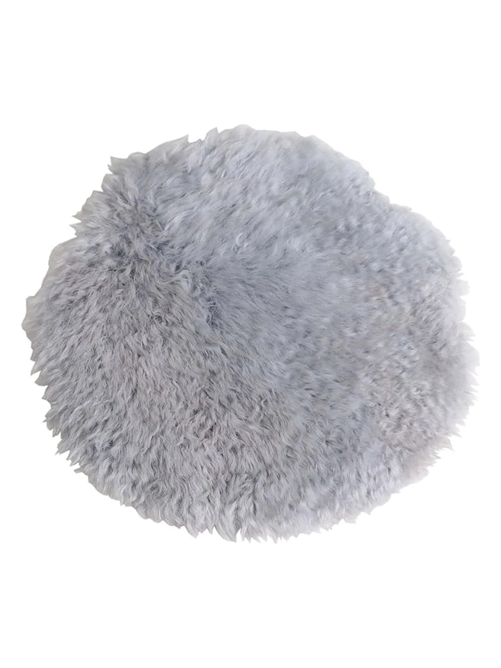 Lammfell-Sitzauflage In Silber 3 Lammfell-Sitzauflage In Silber