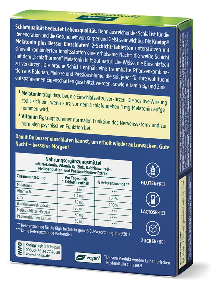 2er-Set: Nahrungsergänzungsmittel "Melatonin Plus", Je 30 Stk/ 15,3 G 4 2er-Set: Nahrungsergänzungsmittel "Melatonin Plus", Je 30 Stk/ 15,3 G – Bild 2