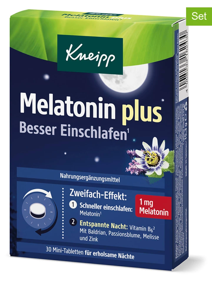 2er-Set: Nahrungsergänzungsmittel "Melatonin Plus", Je 30 Stk/ 15,3 G 3 2er-Set: Nahrungsergänzungsmittel "Melatonin Plus", Je 30 Stk/ 15,3 G