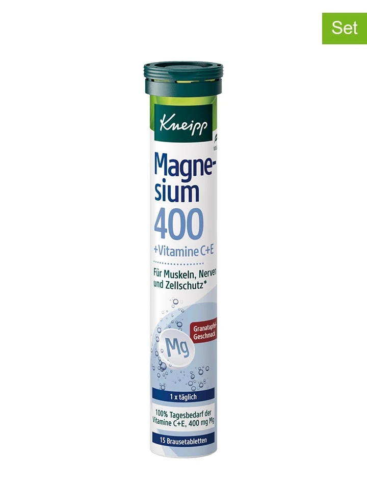 4er-Set: Nahrungsergänzungsmittel "Magnesium 400 + C +E", Je 15 Stk/ 82 G 3 4er-Set: Nahrungsergänzungsmittel "Magnesium 400 + C +E", Je 15 Stk/ 82 G