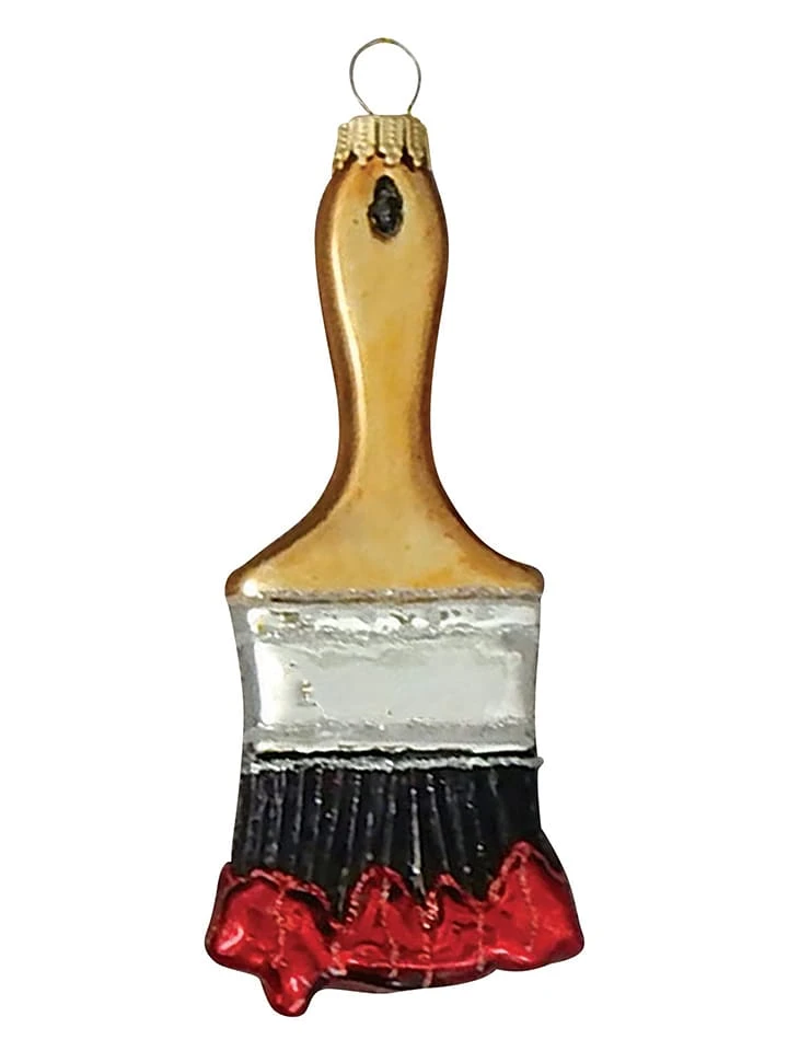 Christbaumornament "Malerpinsel" In Gold/ Rot - (L)14 Cm 3 Christbaumornament "Malerpinsel" In Gold/ Rot - (L)14 Cm
