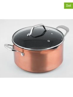 Laguiole 2tlg. Set: Kochtopf In Kupfer - Ø 24 Cm