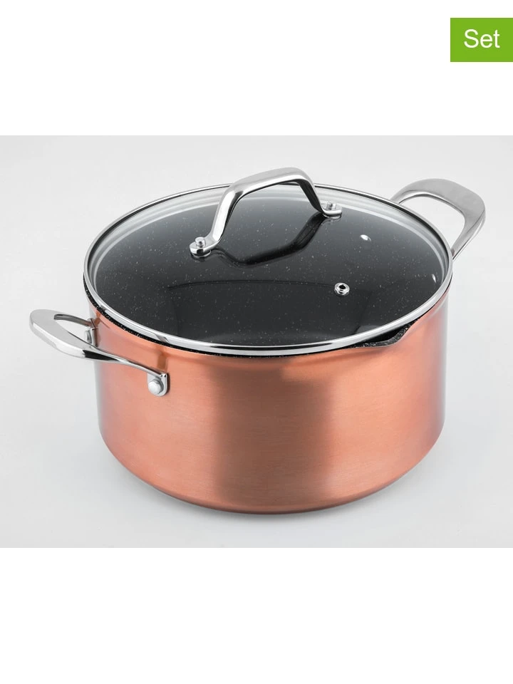 Laguiole 2tlg. Set: Kochtopf In Kupfer - Ø 24 Cm 3 Laguiole 2tlg. Set: Kochtopf In Kupfer - Ø 24 Cm