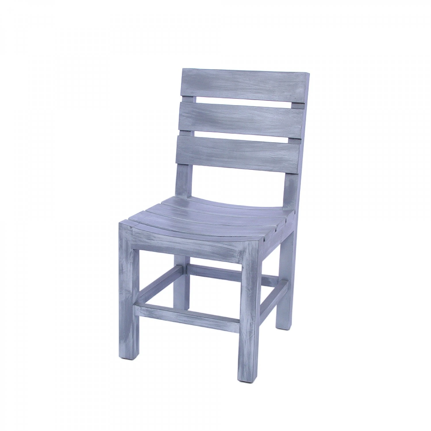 Teakholz Stuhl MONDAY, Massivholz In Farbe Grau 3 Teakholz Stuhl MONDAY, Massivholz In Farbe Grau