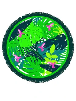 Badetuch "Ronde" In Grün - Ø 150 Cm