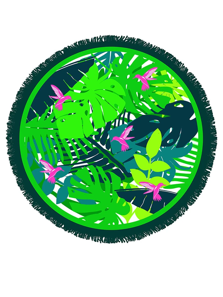 Badetuch "Ronde" In Grün - Ø 150 Cm 3 Badetuch "Ronde" In Grün - Ø 150 Cm