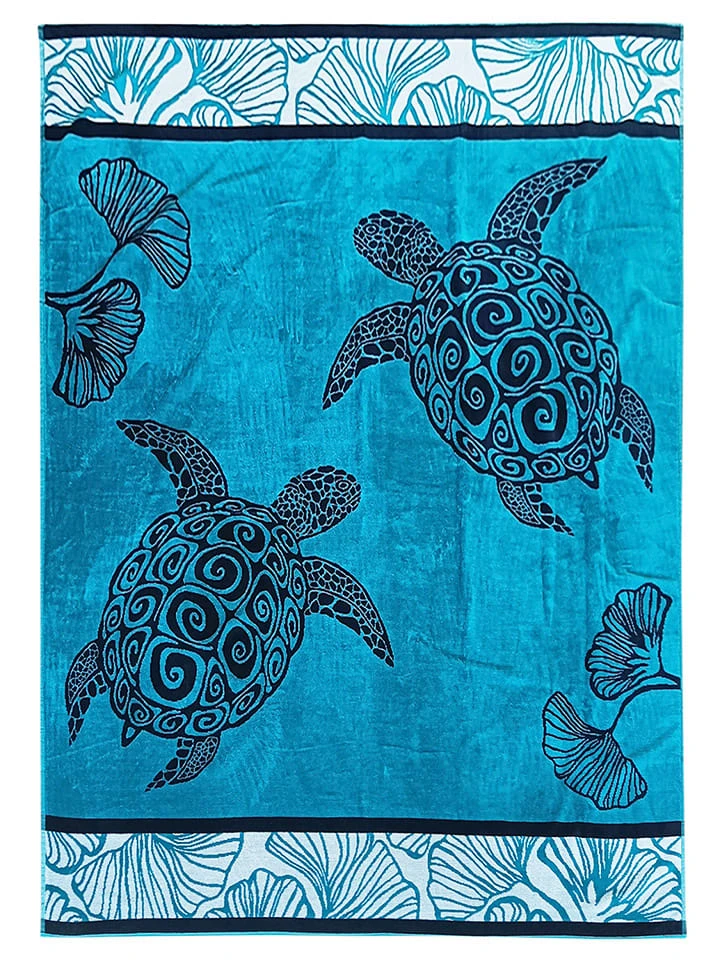 Strandtuch "Bora Bora - Mallorca" In Hellblau - (L)180 X (B)140 Cm 3 Strandtuch "Bora Bora - Mallorca" In Hellblau - (L)180 X (B)140 Cm