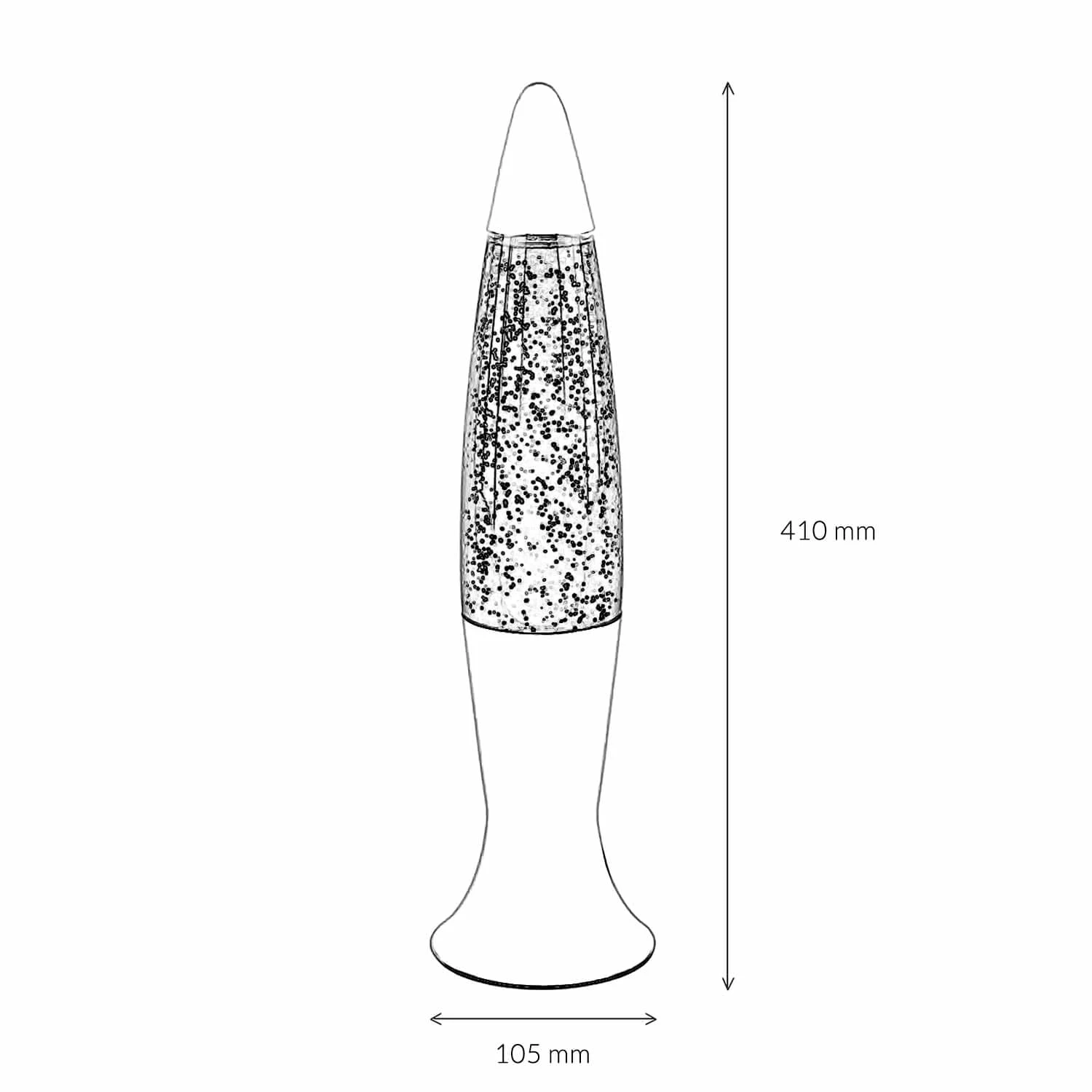 Lavalampe In Kupfer Schwarz Glitter 7 Lavalampe In Kupfer Schwarz Glitter – Bild 5