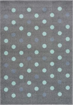 Kinderteppich BUBBLES In Silbergrau/mint