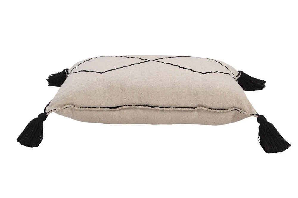 Lorena Canals Kissen "Bereber" In Beige/ Schwarz- 40x60x30 Cm 4 Lorena Canals Kissen "Bereber" In Beige/ Schwarz- 40x60x30 Cm – Bild 2