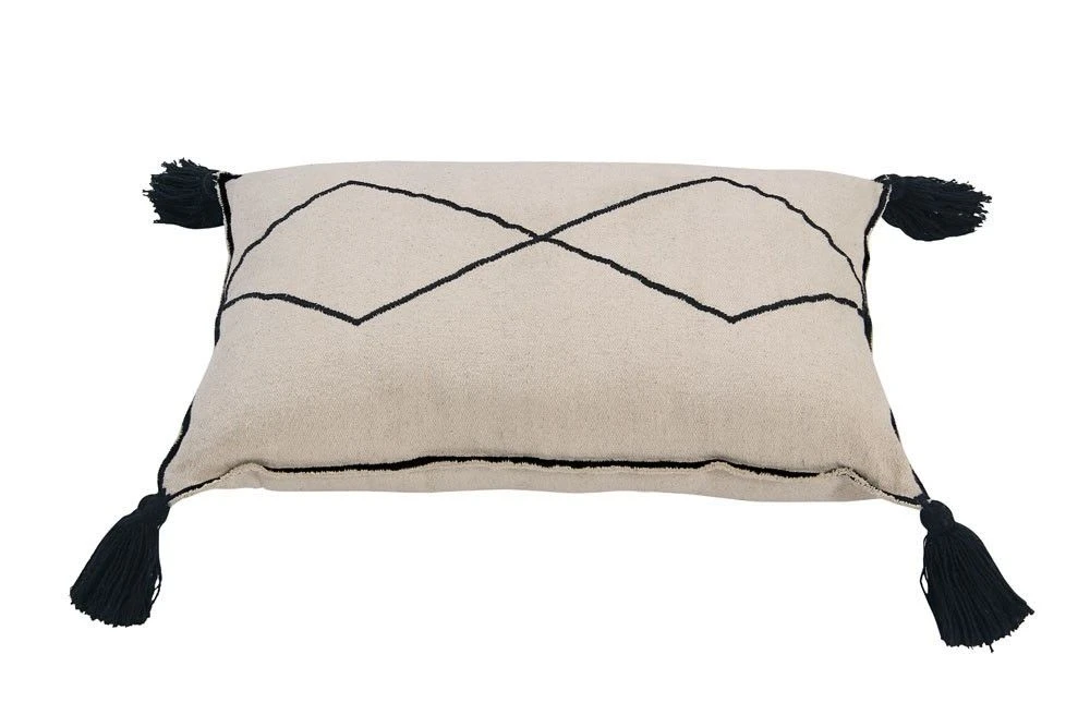 Lorena Canals Kissen "Bereber" In Beige/ Schwarz- 40x60x30 Cm 5 Lorena Canals Kissen "Bereber" In Beige/ Schwarz- 40x60x30 Cm – Bild 3