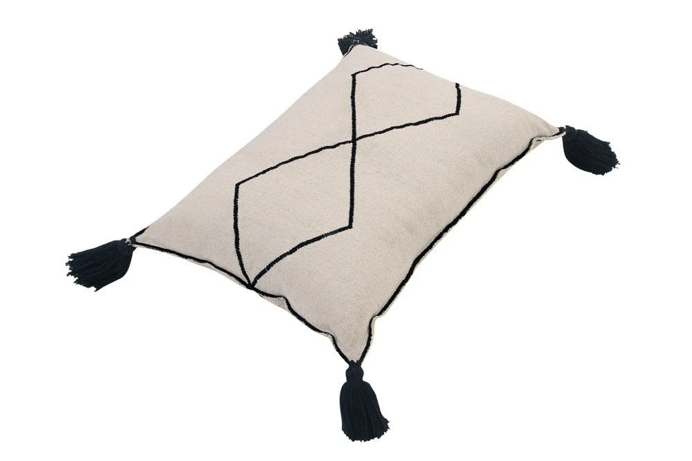 Lorena Canals Kissen "Bereber" In Beige/ Schwarz- 40x60x30 Cm 6 Lorena Canals Kissen "Bereber" In Beige/ Schwarz- 40x60x30 Cm – Bild 4