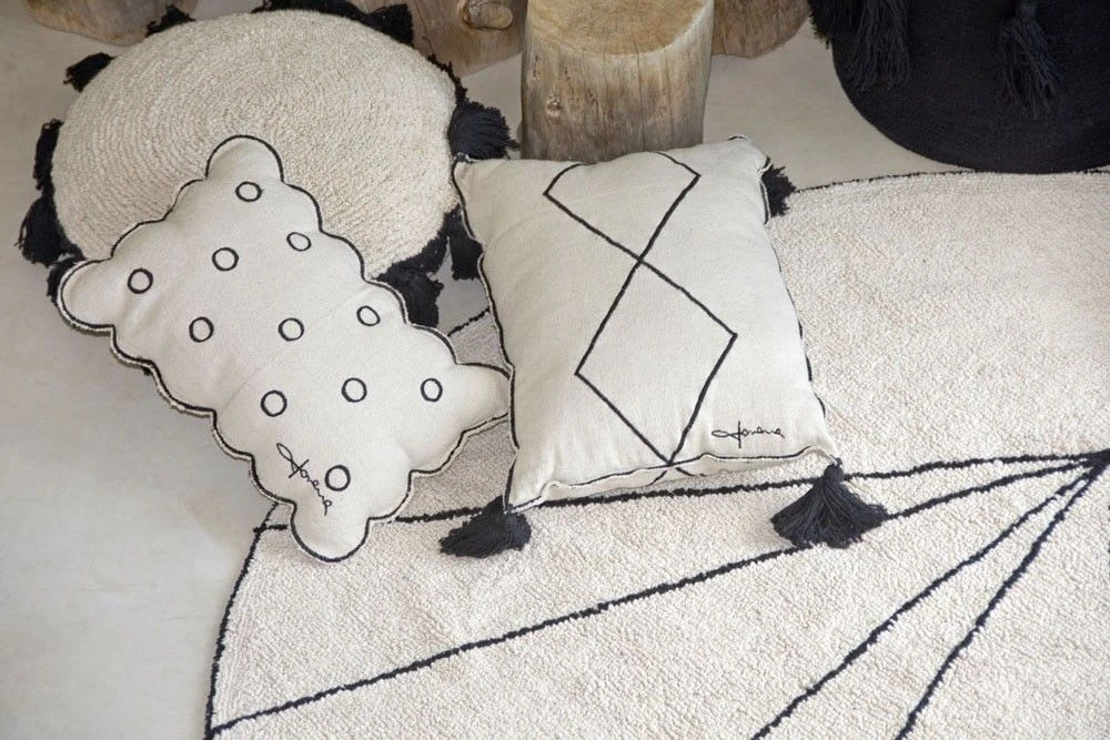 Lorena Canals Kissen "Bereber" In Beige/ Schwarz- 40x60x30 Cm 7 Lorena Canals Kissen "Bereber" In Beige/ Schwarz- 40x60x30 Cm – Bild 5