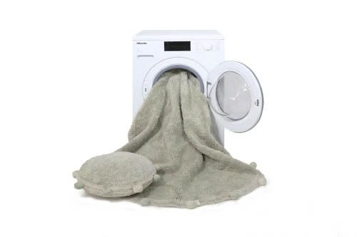 Lorena Canals Teppich "Bubbly Olive - Natural" In Grün/Natural- Ø 120 Cm 6 Lorena Canals Teppich "Bubbly Olive - Natural" In Grün/Natural- Ø 120 Cm – Bild 4