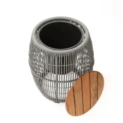 Beistelltisch Gartentisch Mit Behälter H: 49cm In Grau 13 Beistelltisch Gartentisch Mit Behälter H: 49cm In Grau -Allgemeiner Haushaltswarenladen marelida beistelltisch gartentisch mit behalter h 49cm in grau 5