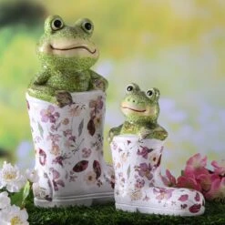 Dekofigur Gartenfigur Frosch Im Gummistiefel In Grün/weiß - H: 26,5cm 8 Dekofigur Gartenfigur Frosch Im Gummistiefel In Grün/weiß - H: 26,5cm -Allgemeiner Haushaltswarenladen marelida dekofigur gartenfigur frosch im gummistiefel in grun weiss h 26 5cm 2